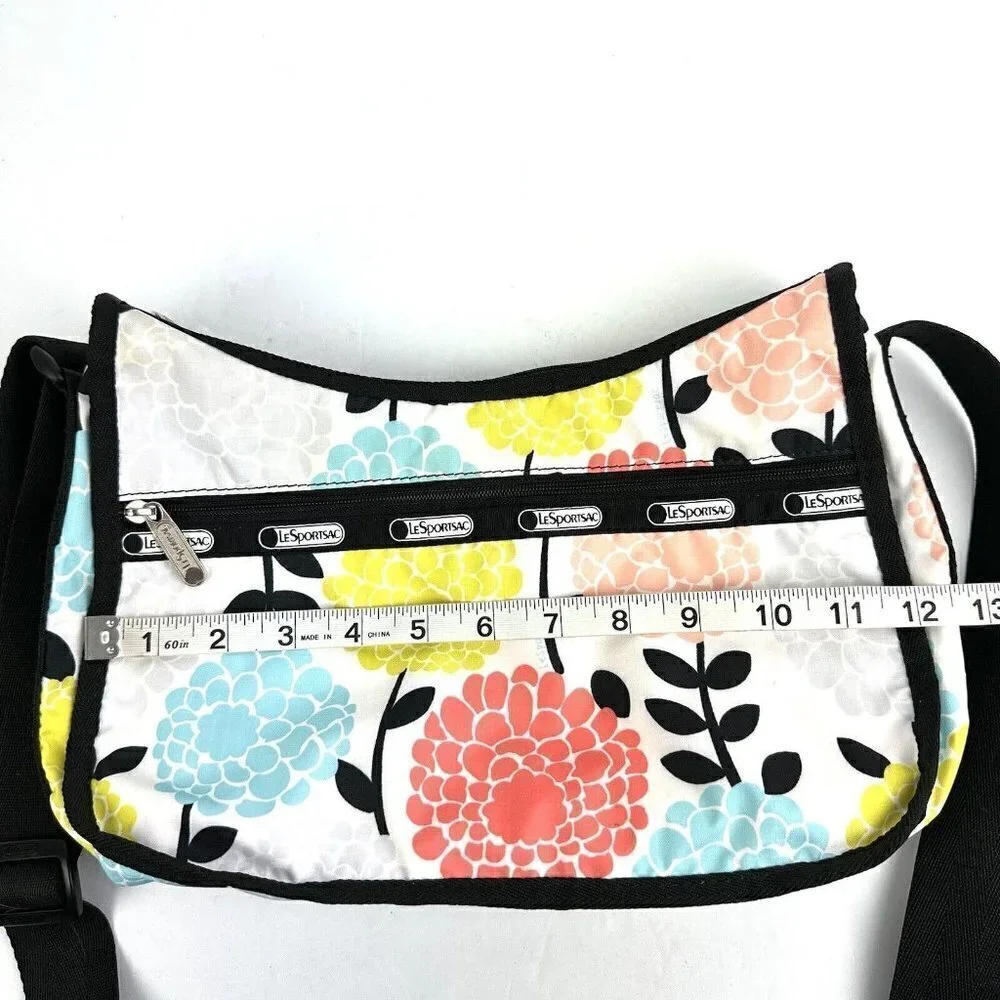 Lesportsac Everyday Crossbody Bag Floral Nylon Colorful Handbag Purse‎